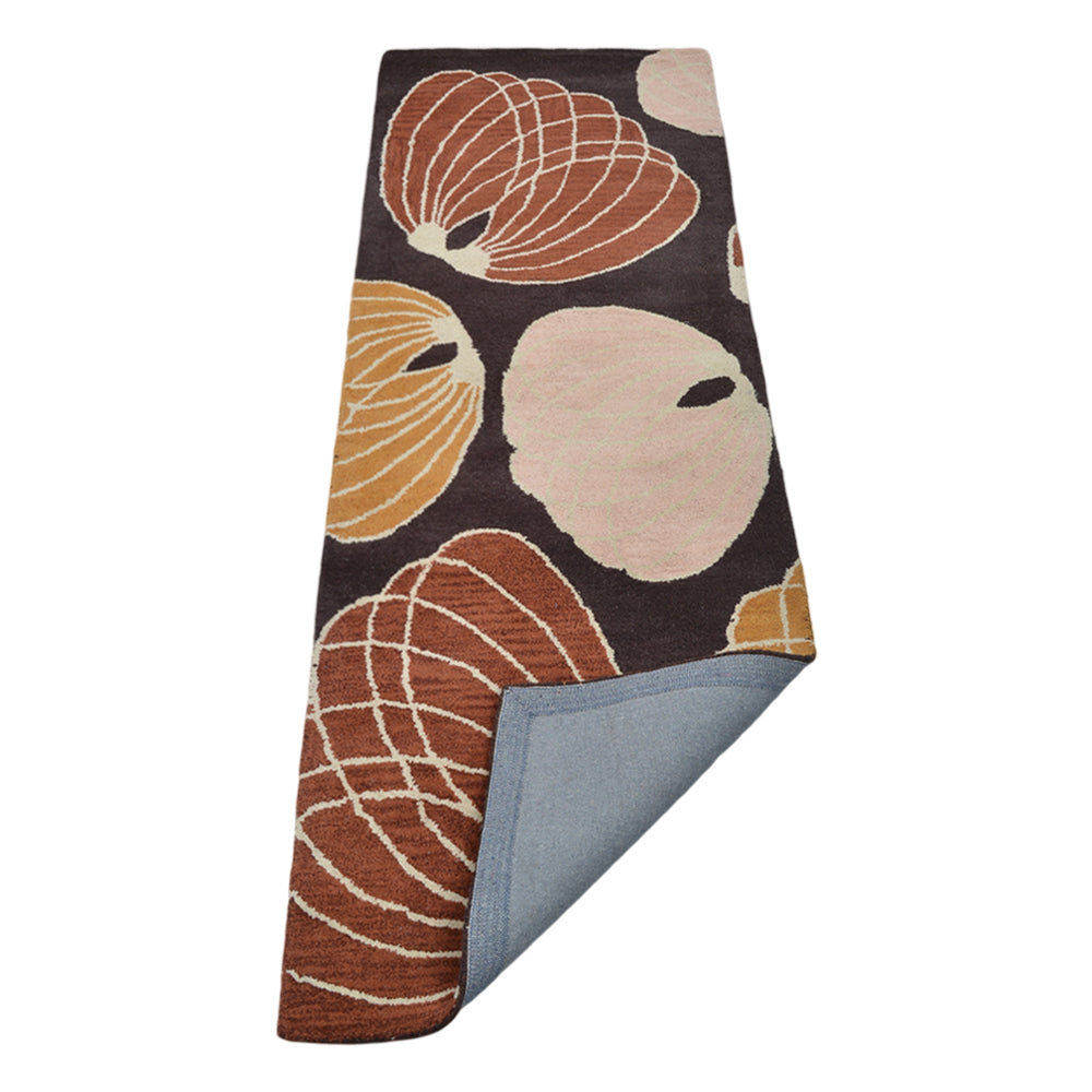 Hand Tufted Wool Area Rug Contemporary Brown K00668