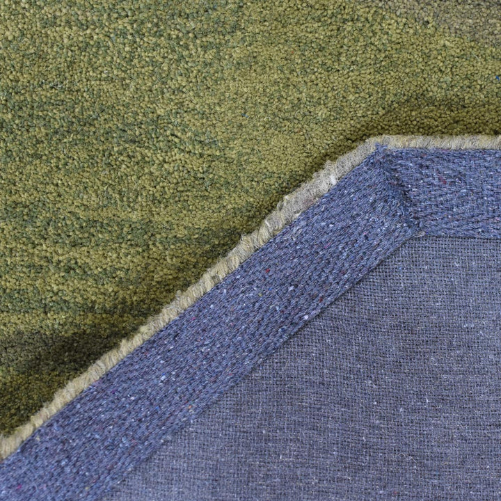 Hand Tufted Green Wool Abstract Rug