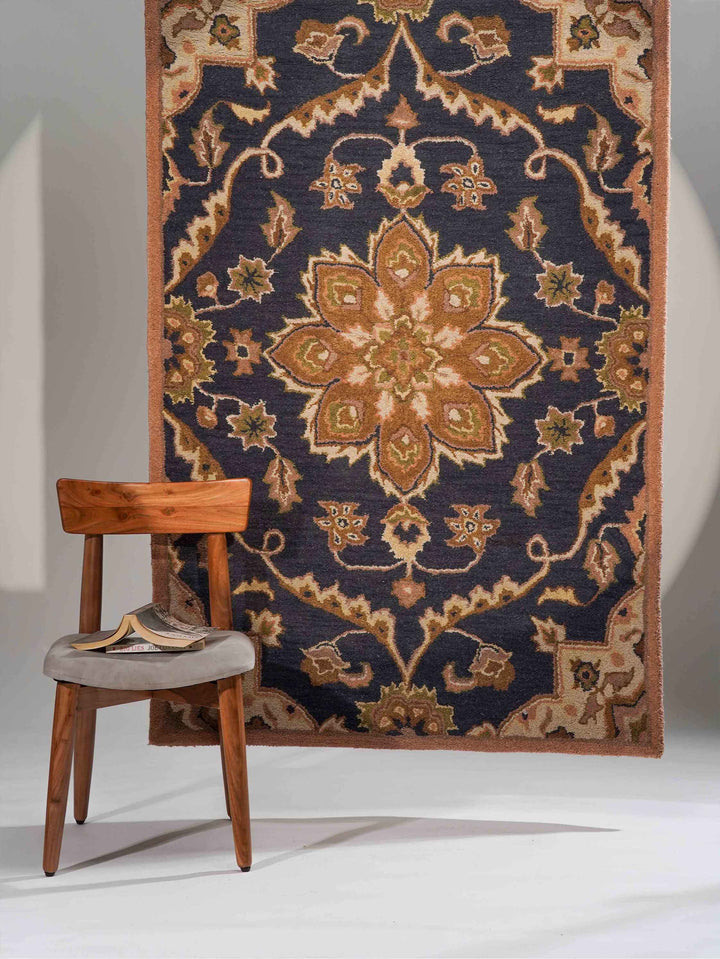 Hand Tufted Charcoal Wool Oriental Rug