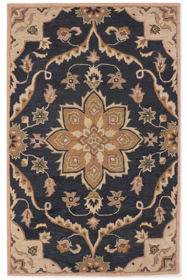 Hand Tufted Charcoal Wool Oriental Rug