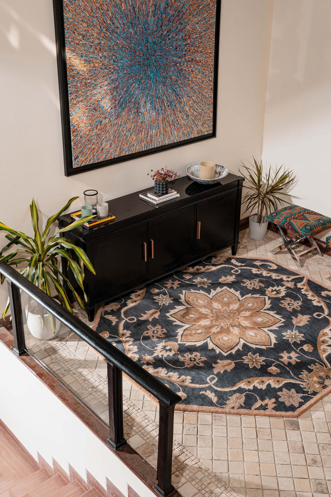 Hand Tufted Charcoal Wool Oriental Rug