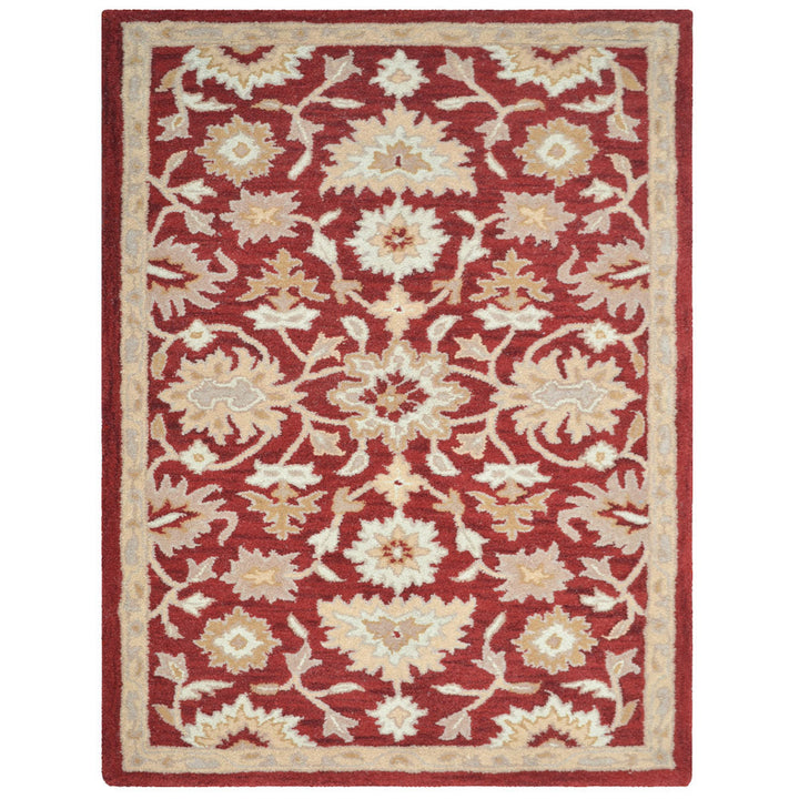 Hand Tufted Wool Area Rug Contemporary Red K00688