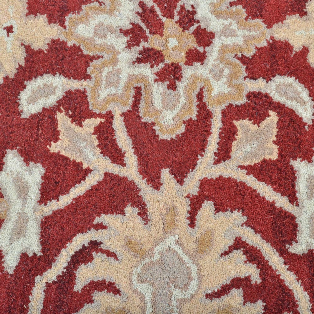 Hand Tufted Wool Area Rug Contemporary Red K00688