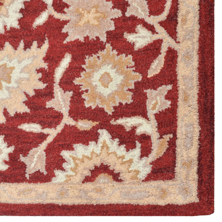 Hand Tufted Wool Area Rug Contemporary Red K00688