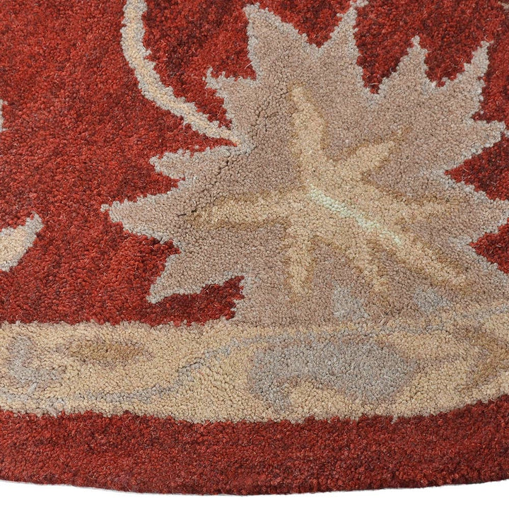 Hand Tufted Wool Area Rug Contemporary Red K00688