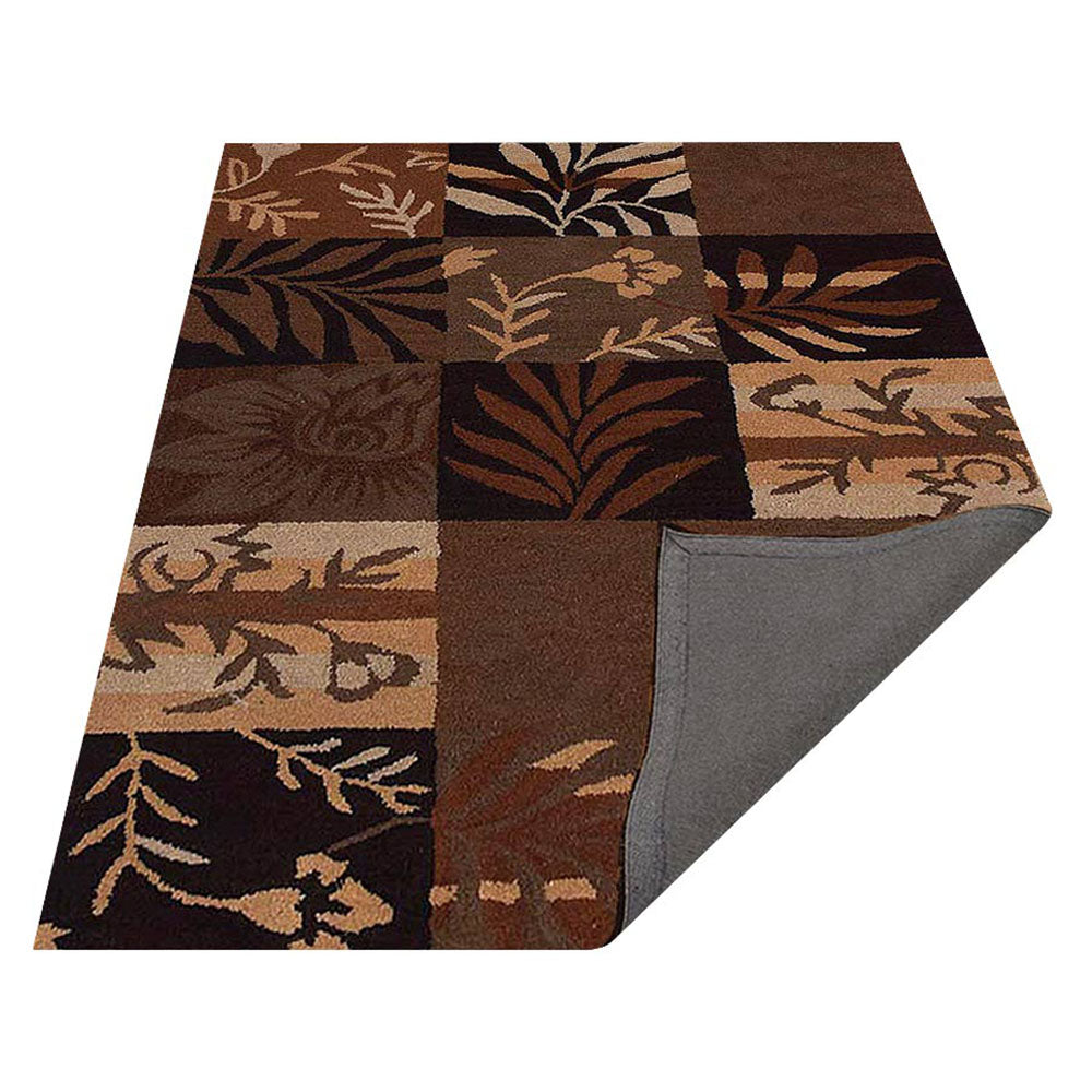 Hand Tufted Wool Area Rug Floral Multicolor K00690