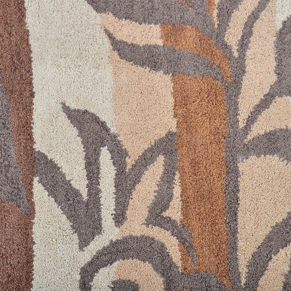 Hand Tufted Wool Area Rug Floral Multicolor K00690