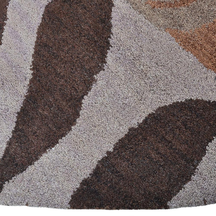 Hand Tufted Wool Area Rug Floral Multicolor K00690