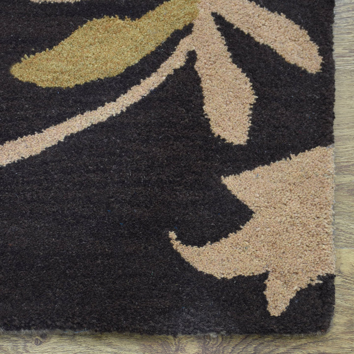 Hand Tufted Wool Area Rug Floral Multicolor K00690