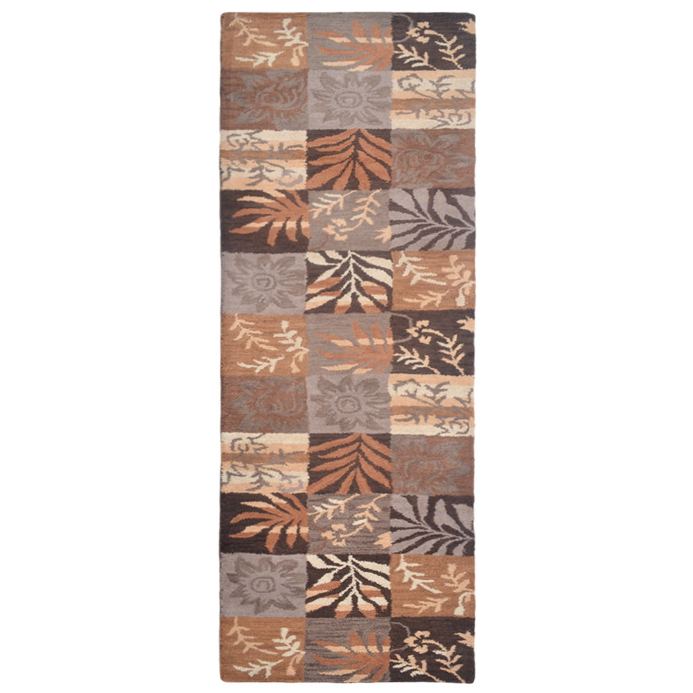 Hand Tufted Wool Area Rug Floral Multicolor K00690