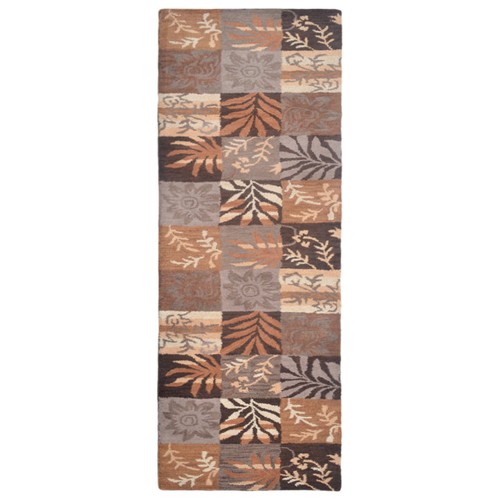 Hand Tufted Wool Area Rug Floral Multicolor K00690