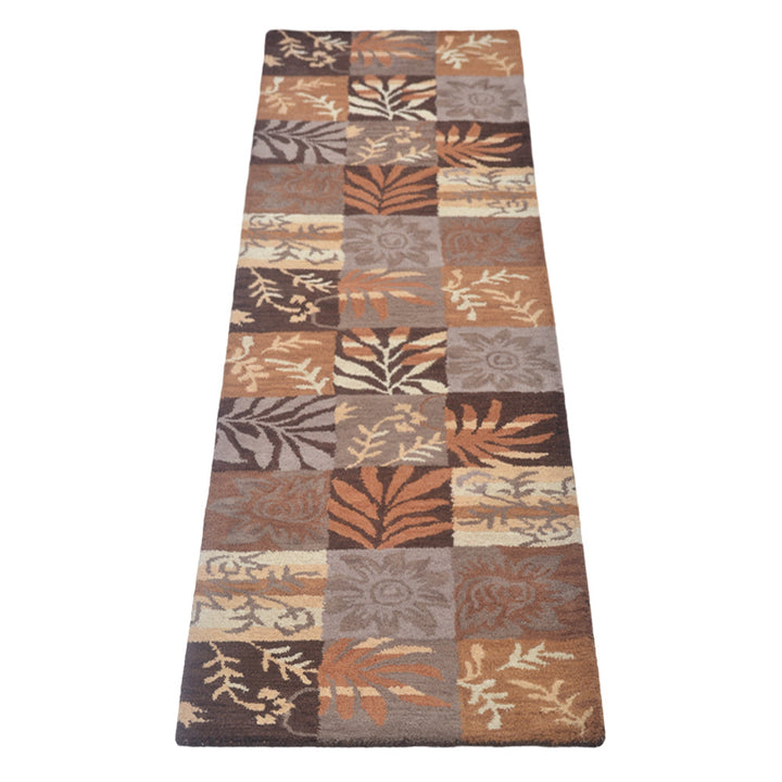 Hand Tufted Wool Area Rug Floral Multicolor K00690