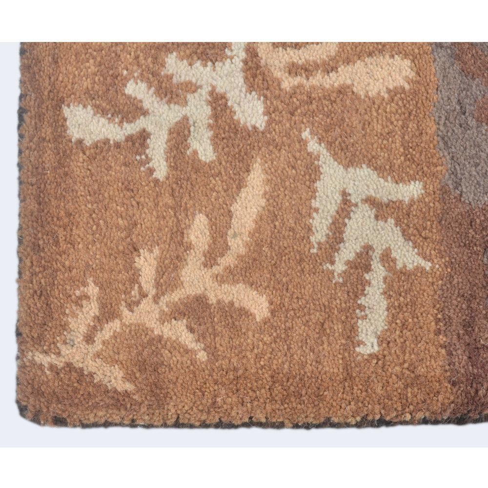 Hand Tufted Wool Area Rug Floral Multicolor K00690