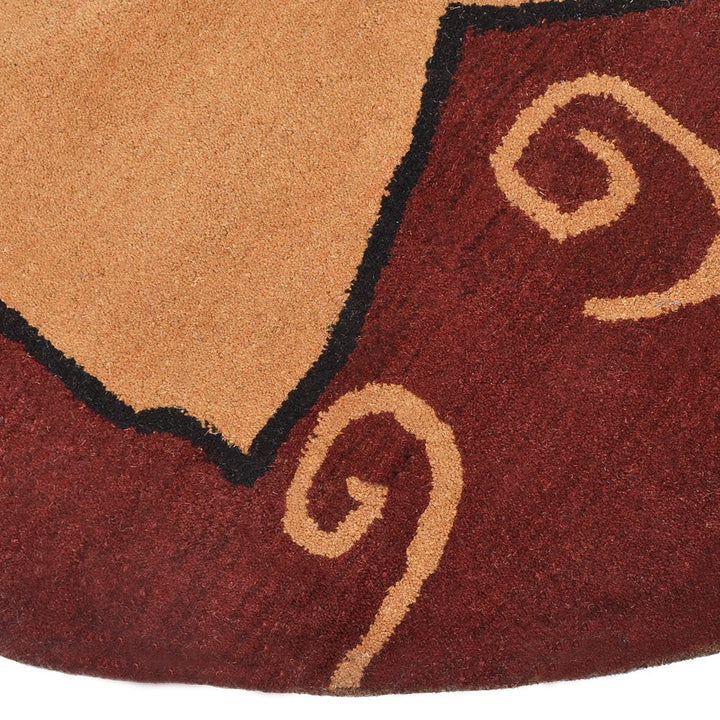 Hand Tufted Wool Area Rug Abstract Multicolor K00694