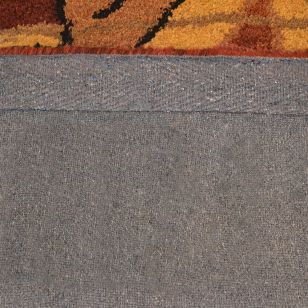 Hand Tufted Wool Area Rug Abstract Multicolor K00694