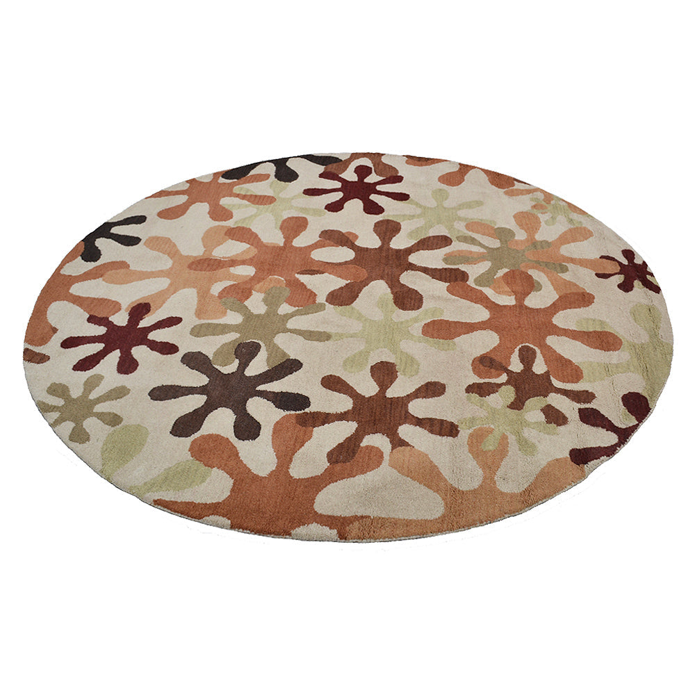 Hand Tufted Wool Area Rug Contemporary Cream K00699