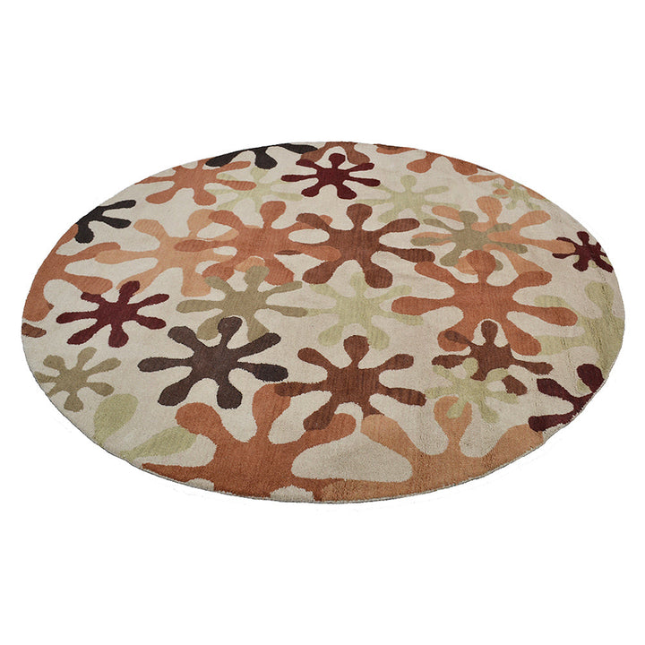 Hand Tufted Wool Area Rug Contemporary Cream K00699