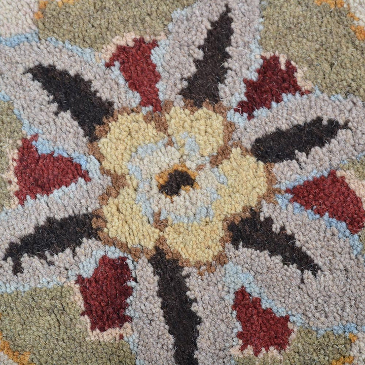 Hand Tufted Wool Area Rug Floral Cream K00708