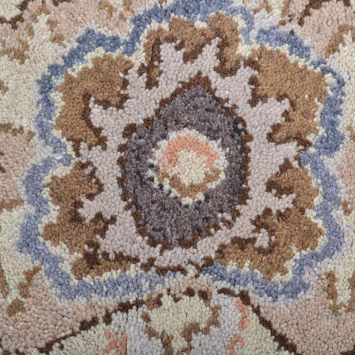Hand Tufted Wool Area Rug Floral Cream K00714