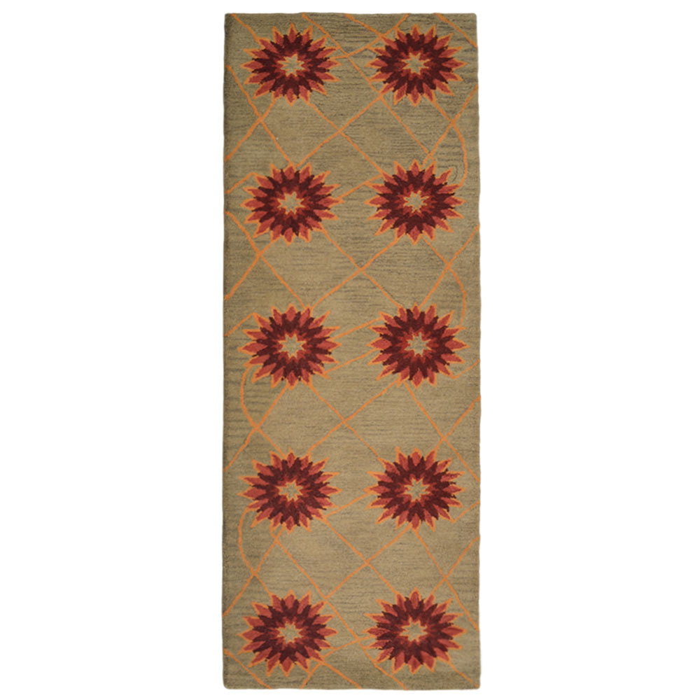 Hand Tufted Wool Area Rug Floral Cream K00720