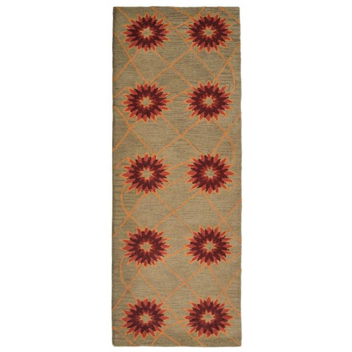 Hand Tufted Wool Area Rug Floral Cream K00720
