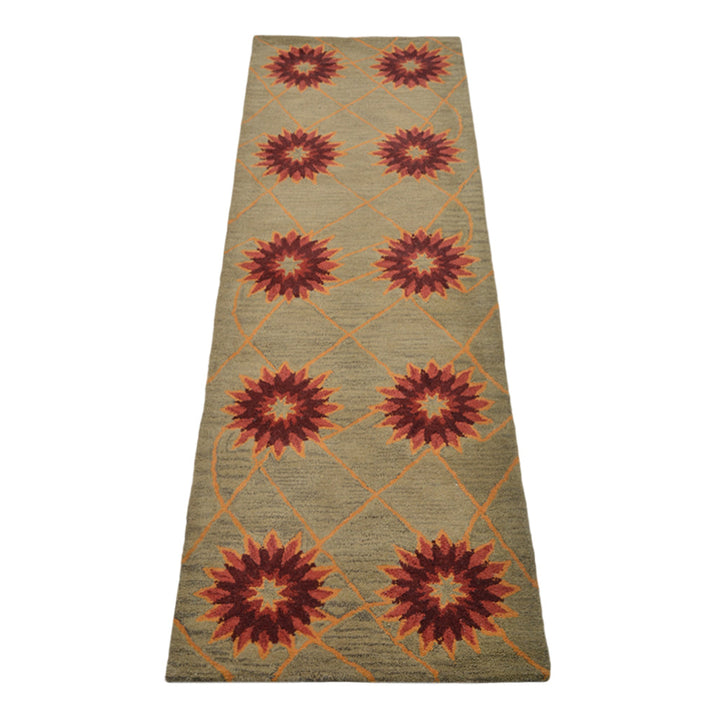 Hand Tufted Wool Area Rug Floral Cream K00720