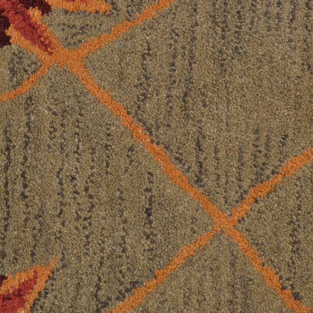 Hand Tufted Wool Area Rug Floral Cream K00720