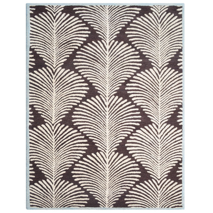 Hand Tufted Wool Area Rug Contemporary Brown Beige K00725