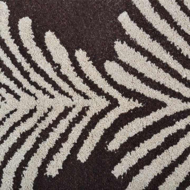 Hand Tufted Wool Area Rug Contemporary Brown Beige K00725
