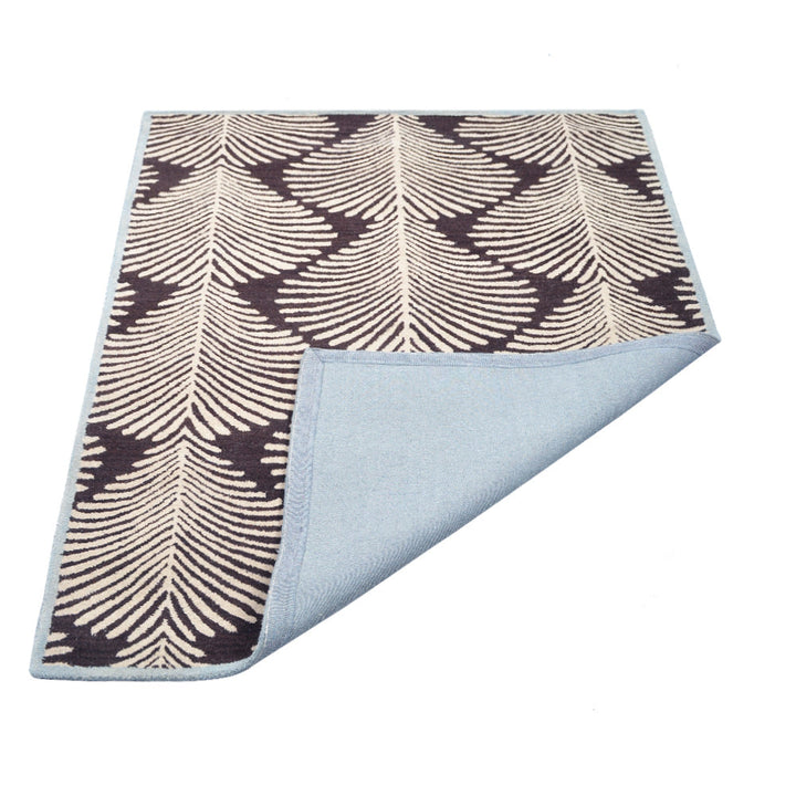 Hand Tufted Wool Area Rug Contemporary Brown Beige K00725