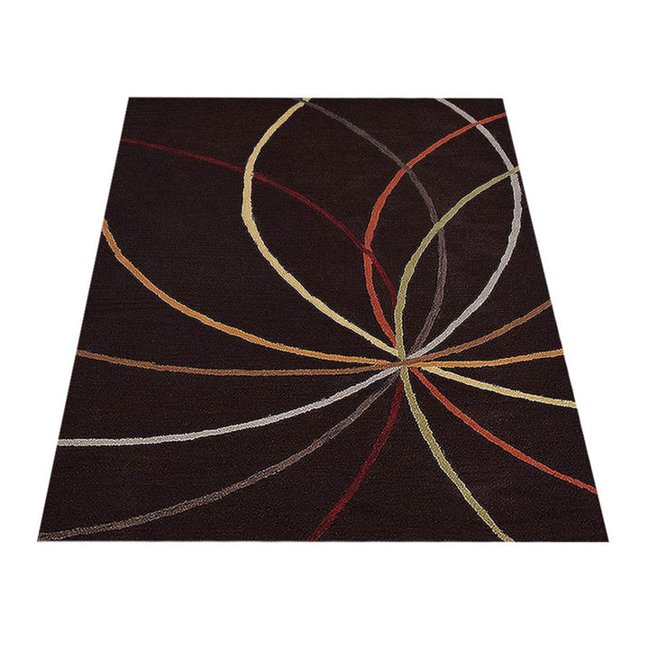 Hand Tufted Wool Area Rug Contemporary Brown K00728