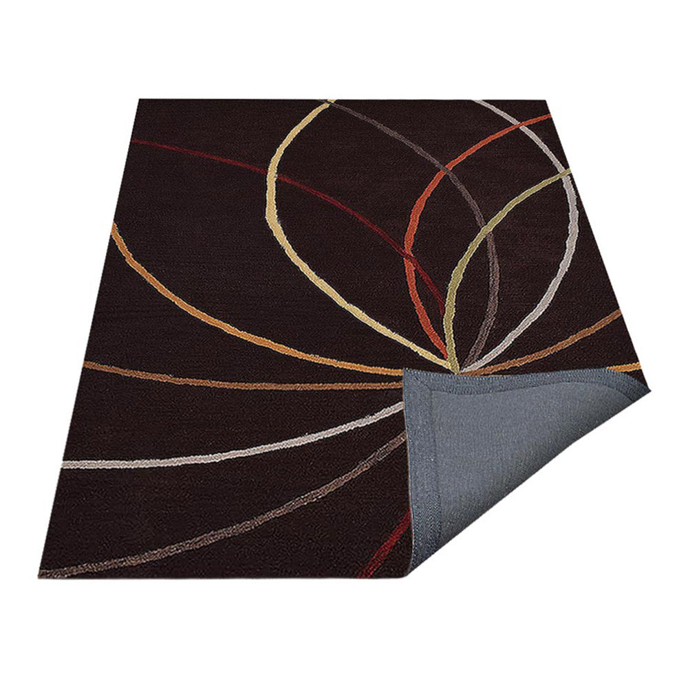 Hand Tufted Wool Area Rug Contemporary Brown K00728