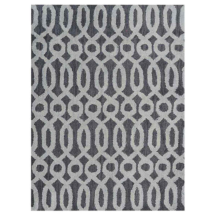 Hand Tufted Wool Area Rug Contemporary Brown Beige K00734