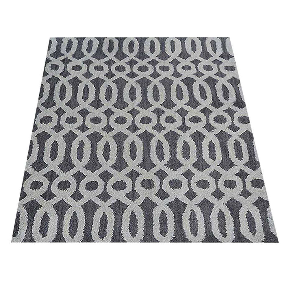 Hand Tufted Wool Area Rug Contemporary Brown Beige K00734