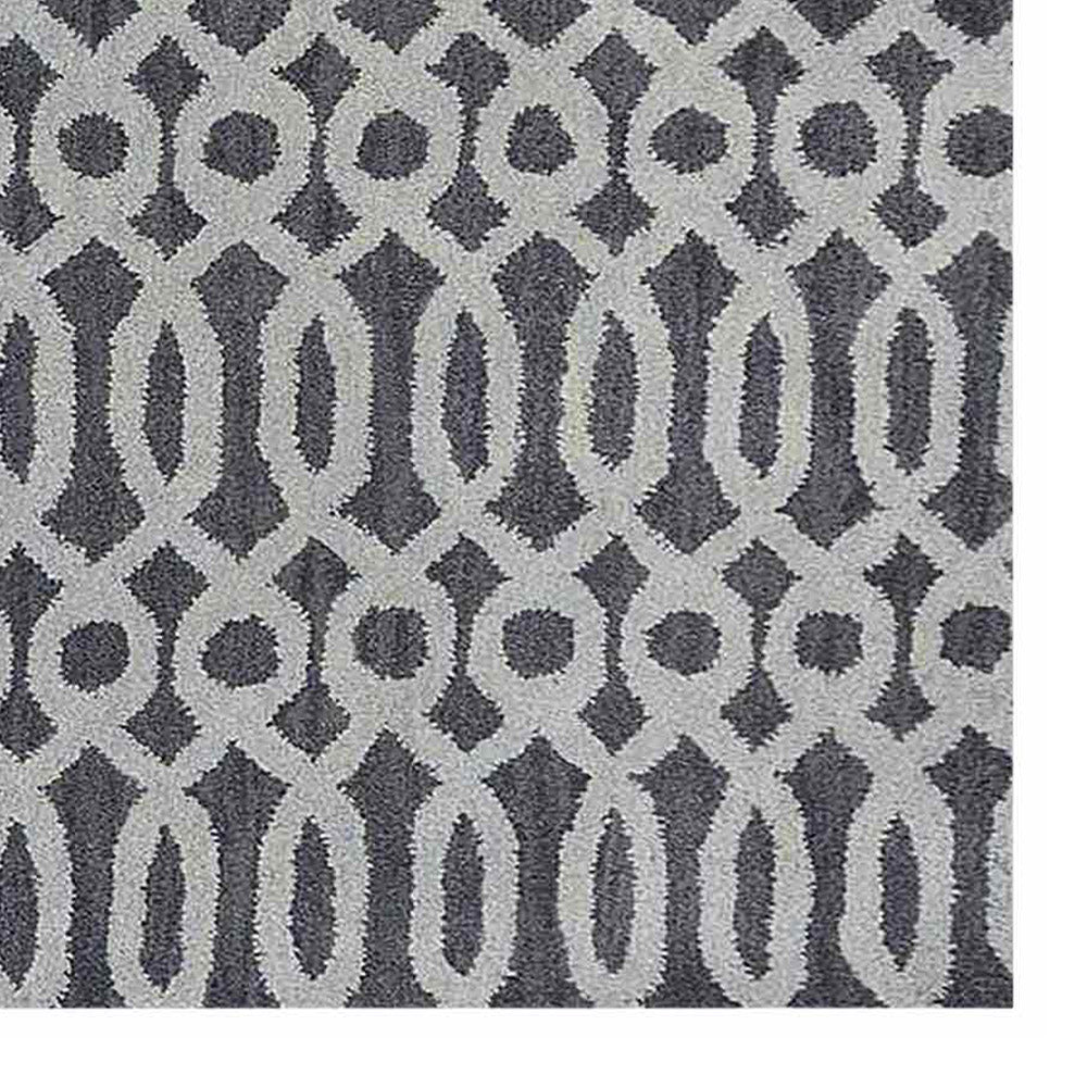 Hand Tufted Wool Area Rug Contemporary Brown Beige K00734
