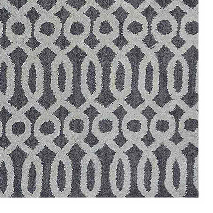 Hand Tufted Wool Area Rug Contemporary Brown Beige K00734