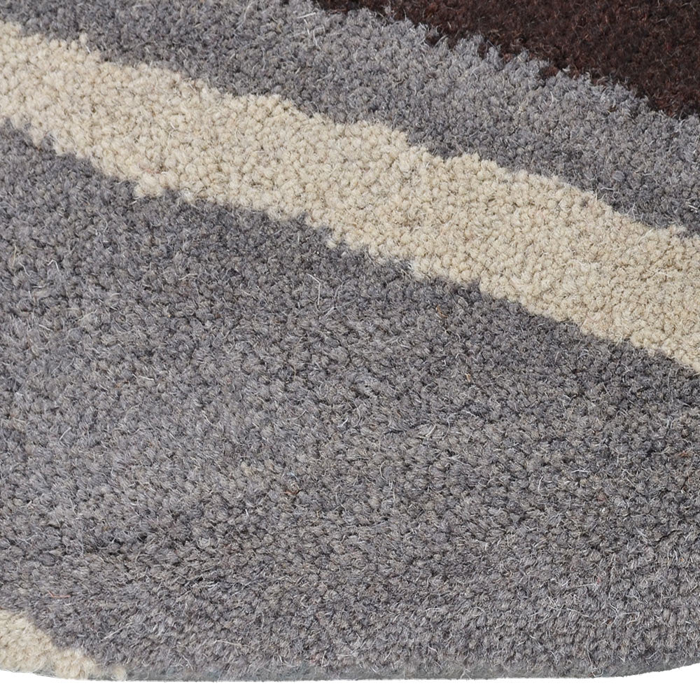 Hand Tufted Wool Area Rug Floral Light Blue K00735