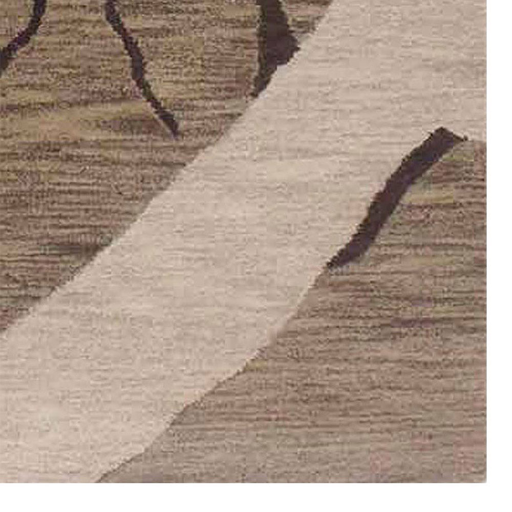 Hand Tufted Wool Area Rug Contemporary Light Brown K00901
