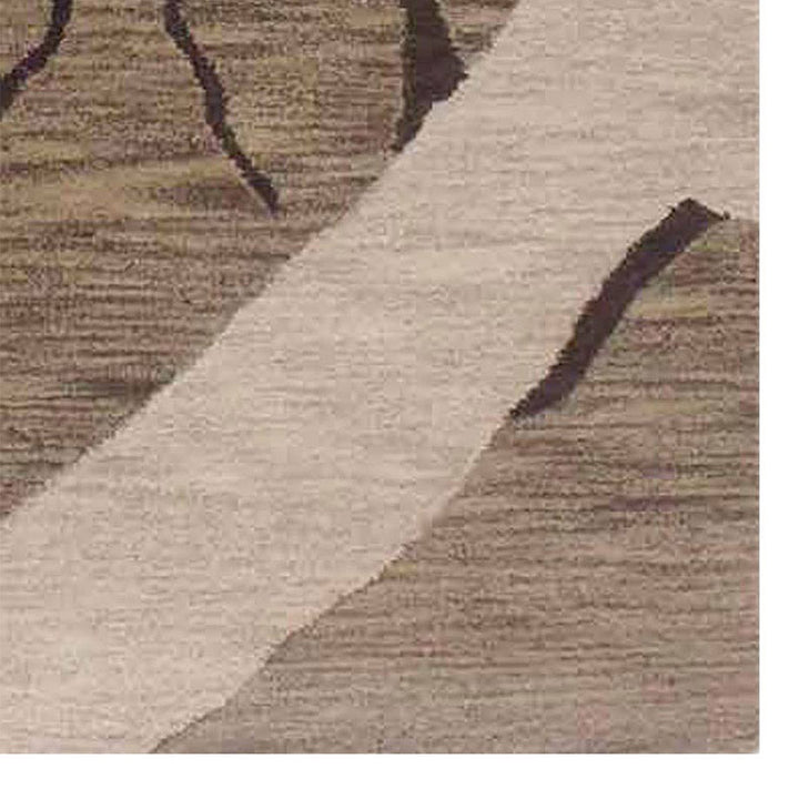 Hand Tufted Wool Area Rug Contemporary Light Brown K00901