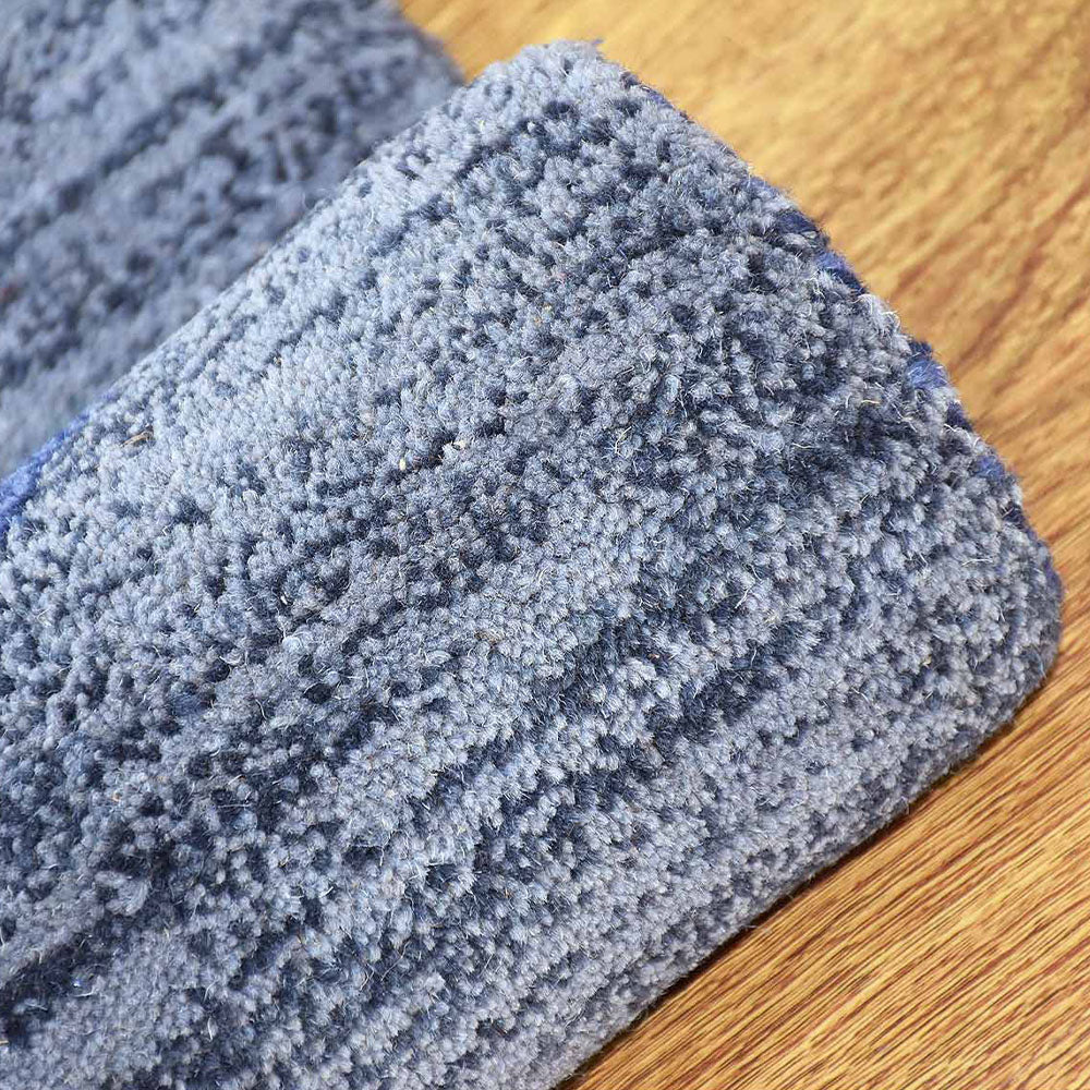 Hand Tufted Wool Area Rug Contemporary Blue K00917