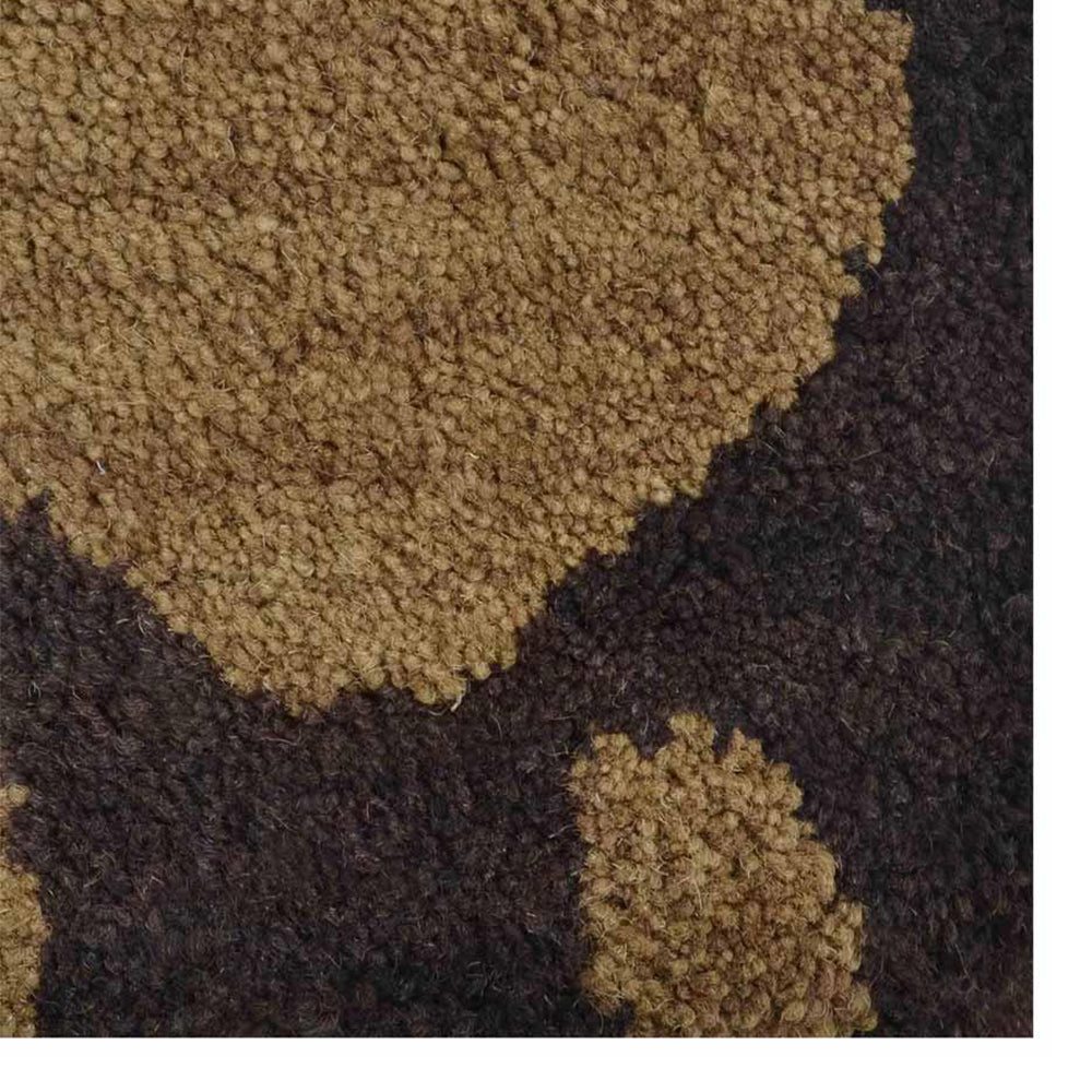 Hand Tufted Wool Area Rug Contemporary Brown Beige K00927