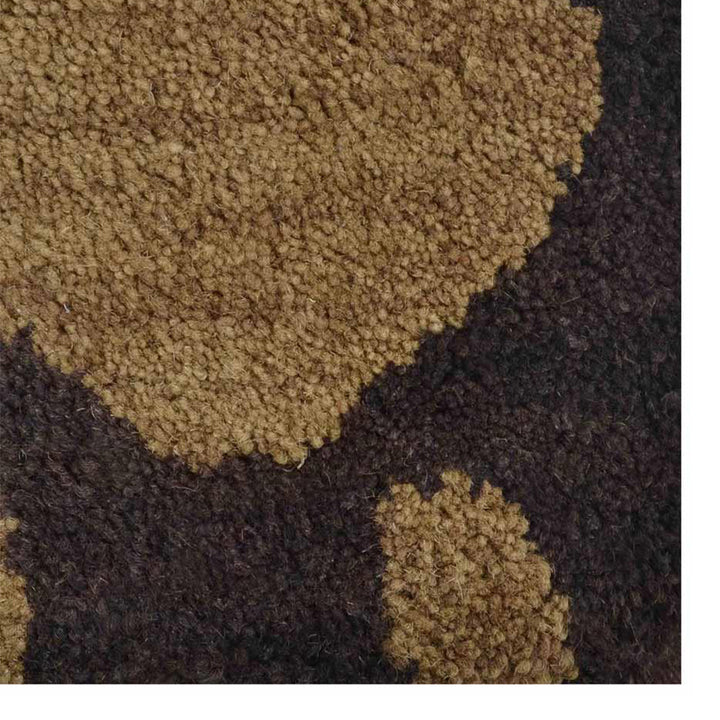 Hand Tufted Wool Area Rug Contemporary Brown Beige K00927