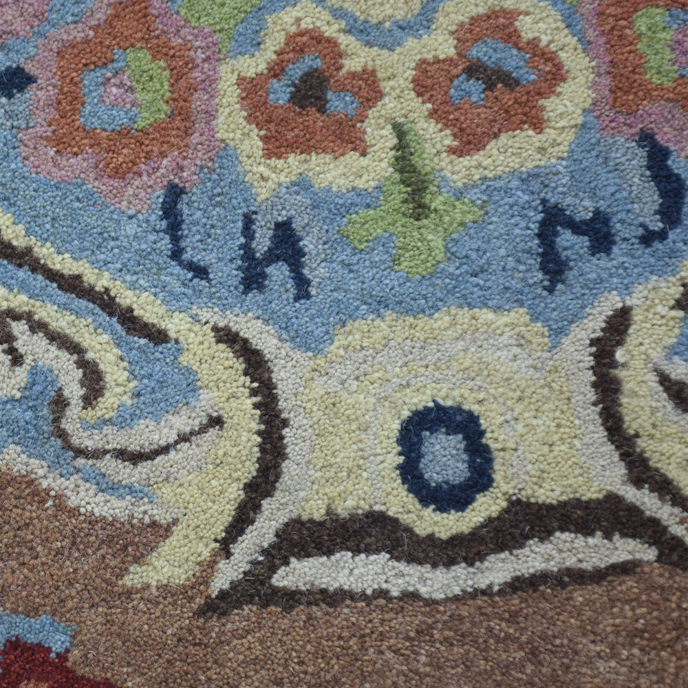 Hand Tufted Wool Area Rug Oriental Light Brown K00S05