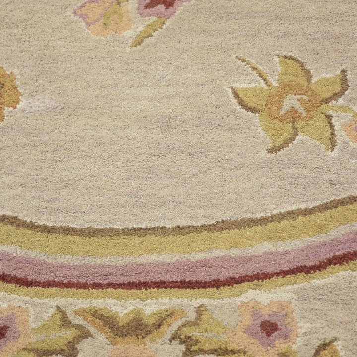Hand Tufted Wool Area Rug Oriental Cream K00S08