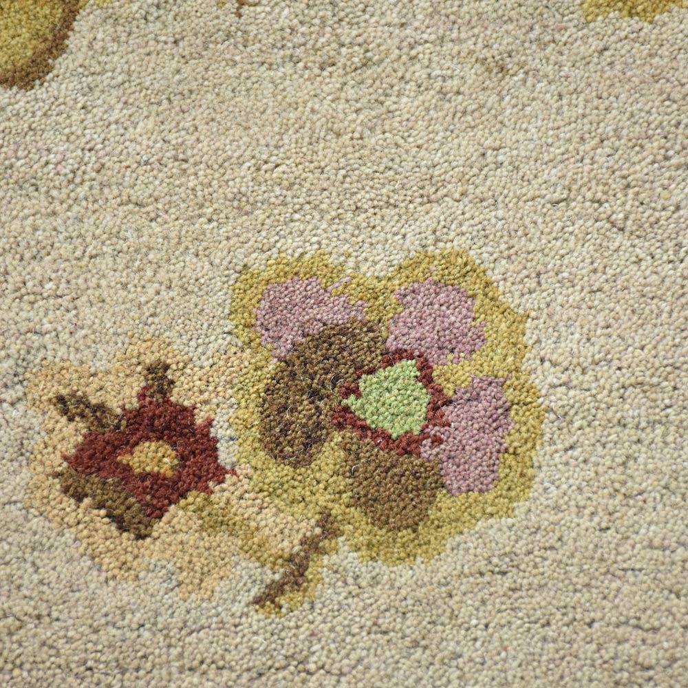 Hand Tufted Wool Area Rug Oriental Cream K00S08