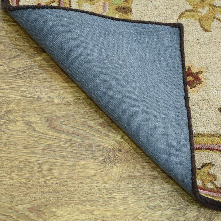 Hand Tufted Wool Area Rug Oriental Cream K00S08