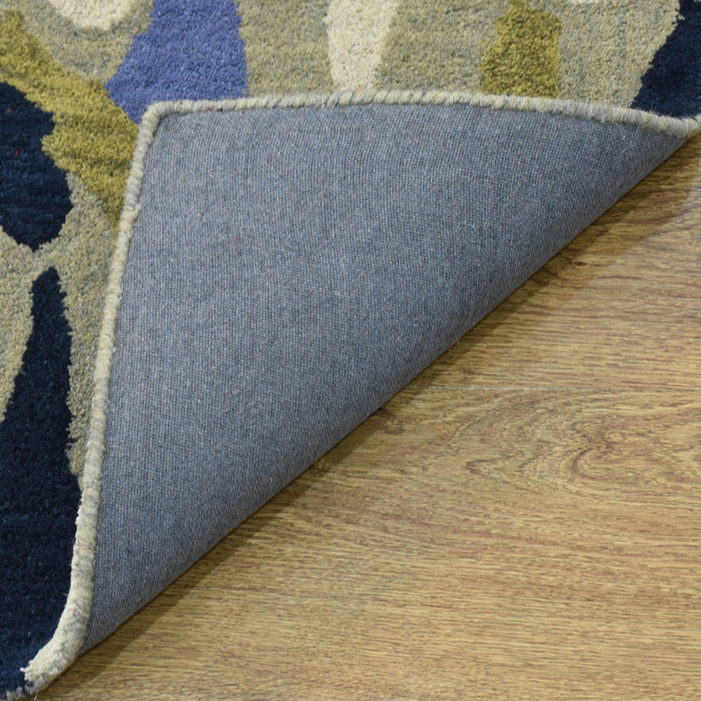 Hand Tufted Wool Area Rug Abstract Multicolor K00S10