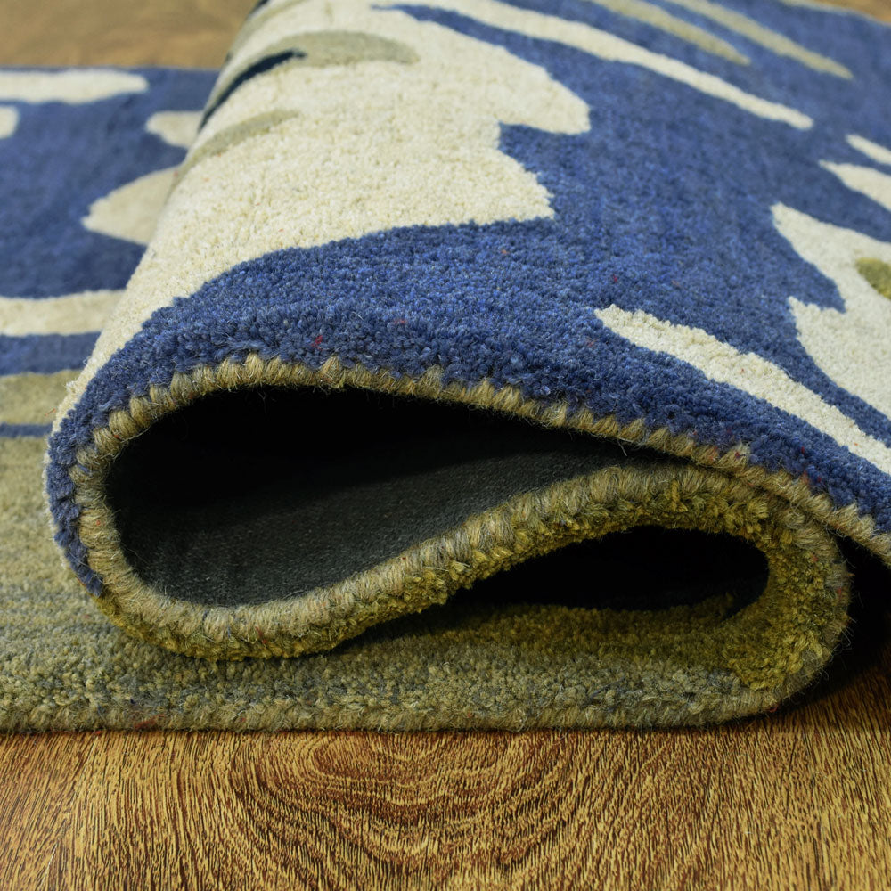 Hand Tufted Wool Area Rug Abstract Multicolor K00S10