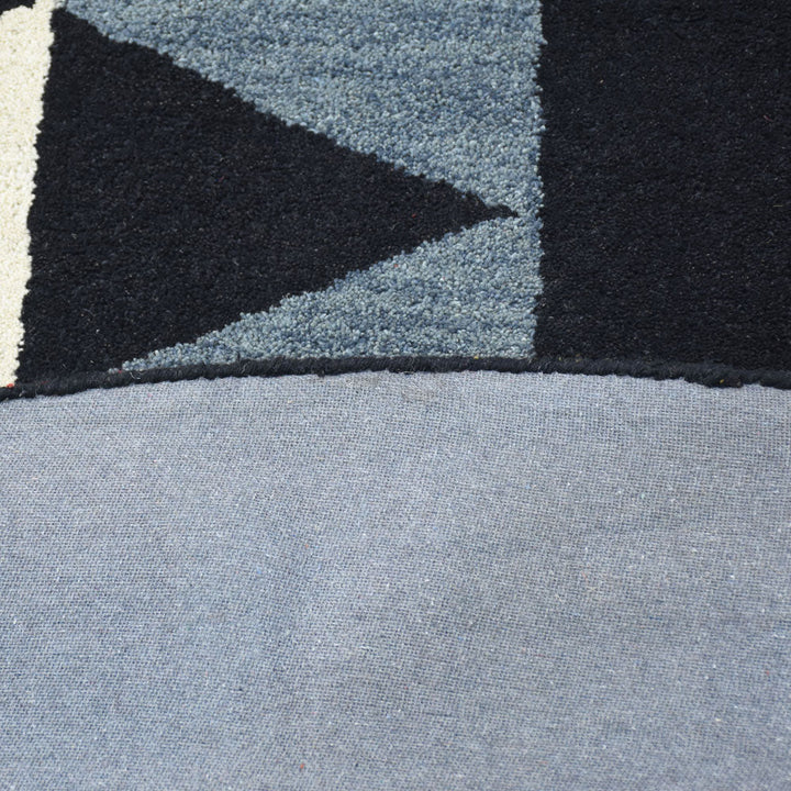 Hand Tufted Wool Area Rug Geometric Multicolor K00S12