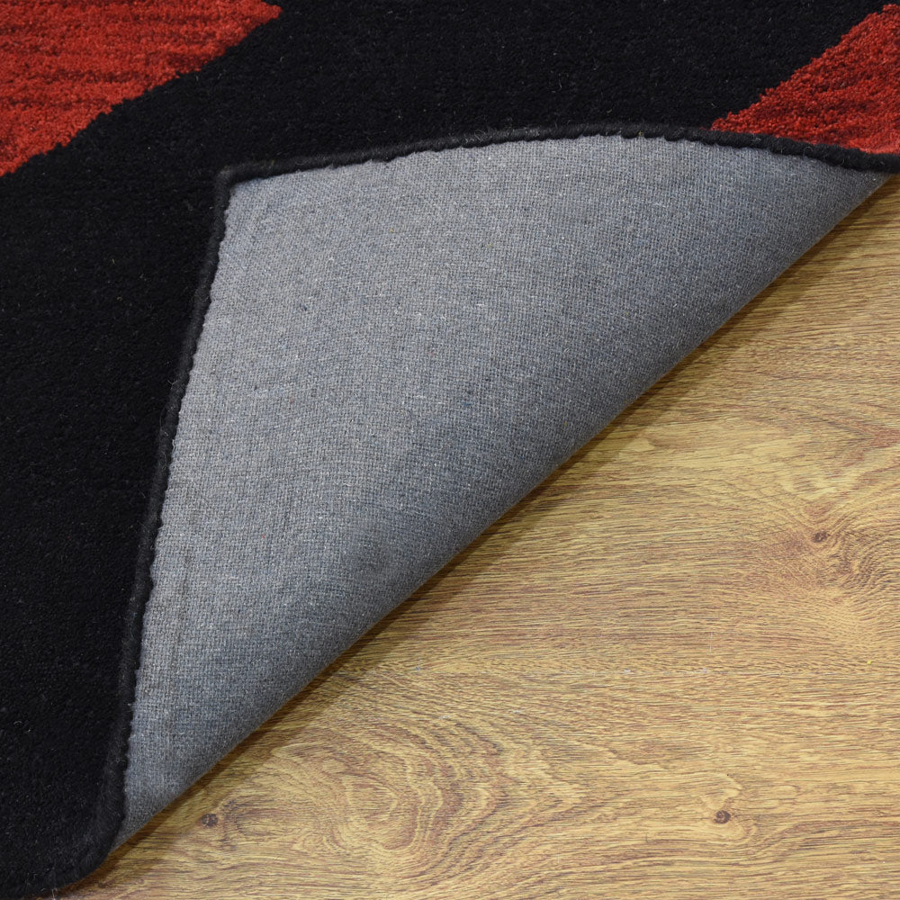 Hand Tufted Wool Area Rug Geometric Multicolor K00S12